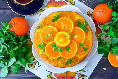 Мандариновый пирог в духовке из свежих мандаринов