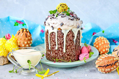 Глазурь для кулича без яиц и без сахарной пудры