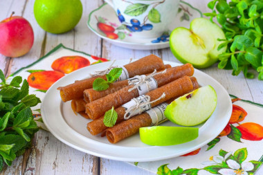 Фруктовая пастила без сахара из яблок домашняя