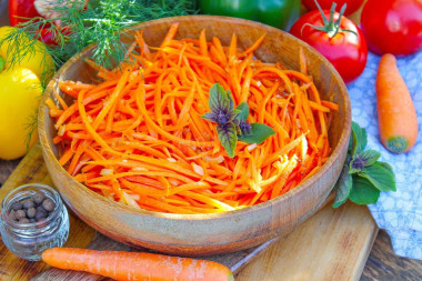 Салат морковь с уксусом