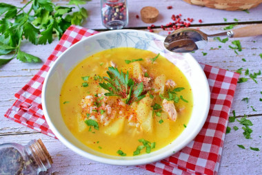 Суп с тушенкой и картошкой