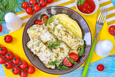 Филе палтуса в духовке