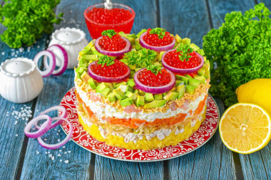 Салат Царский с курицей слоями