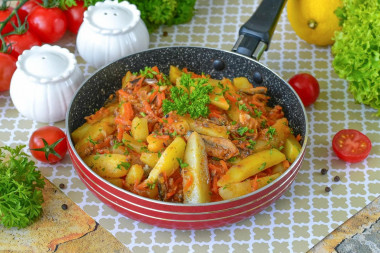 Картошка с килькой в томатном соусе