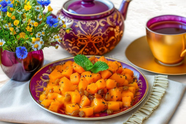 Сладкие кусочки тыквы