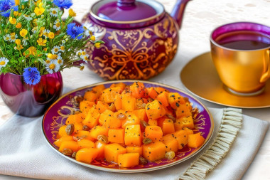 Сладкие кусочки тыквы