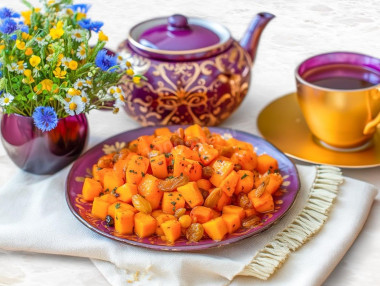 Сладкие кусочки тыквы