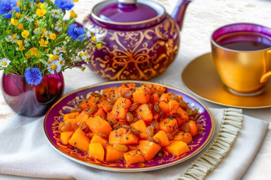 Сладкие кусочки тыквы