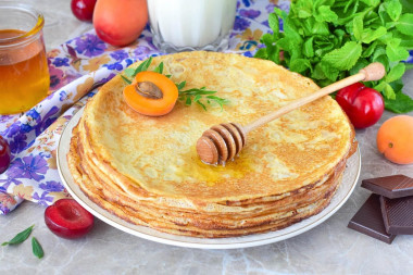 Блины 3 стакана на молоке