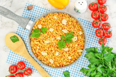 Чечевица с курицей