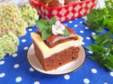 Пирог стеганое одеяло с творогом