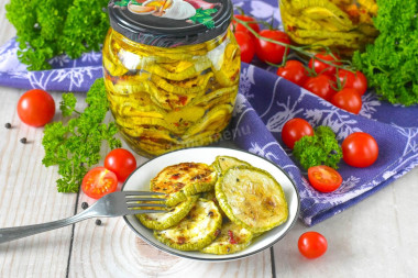 Вяленые кабачки на зиму в масле