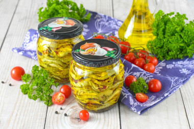 Вяленые кабачки на зиму в масле