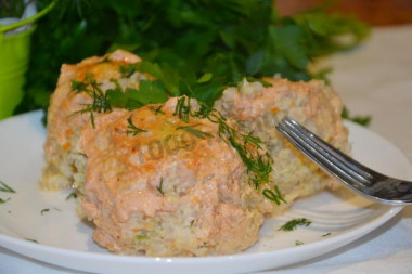 Тефтели из индейки с морковью и рисом запеченные