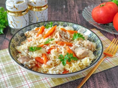 Диетический плов с курицей