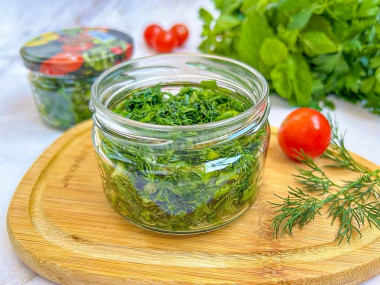 Зеленый лук и укроп на зиму