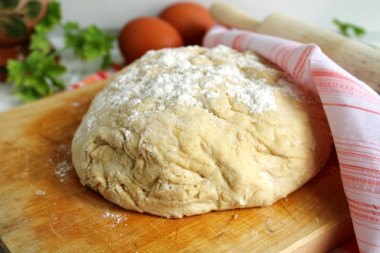 Тесто для курника на маргарине и кефире