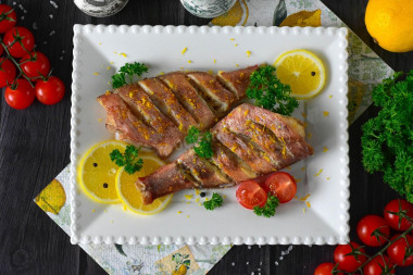 Морской окунь в аэрогриле