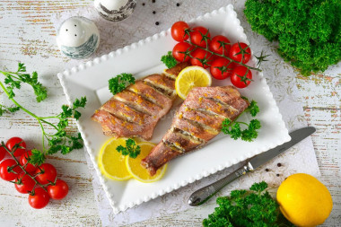 Морской окунь в аэрогриле