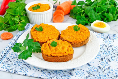 Паштет с морковью яйцом и луком