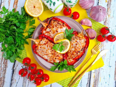 Фаршированный перец в аэрогриле