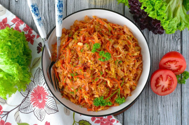 Тушеная капуста в аэрогриле