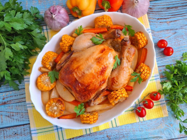 Курица в сметанном соусе с картошкой