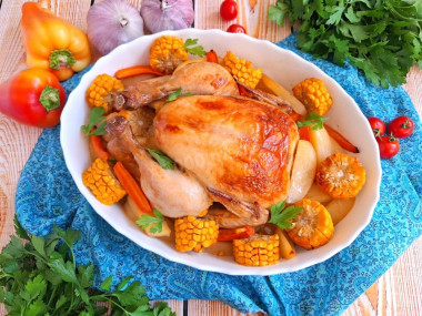 Курица в сметанном соусе с картошкой