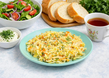 Тушеная капуста с яйцом