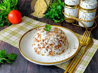 Турецкий плов с пастой орзо