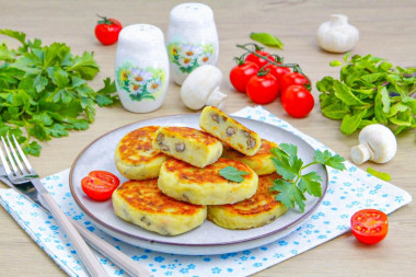 Котлеты постные картофельные на сковороде