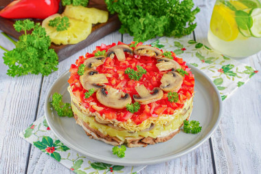 Салат грибы ананас сыр