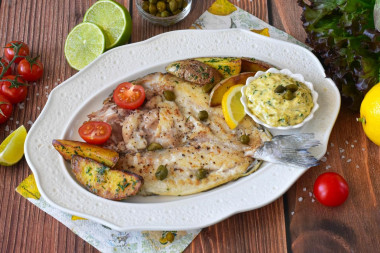 Филе дорадо на сковороде