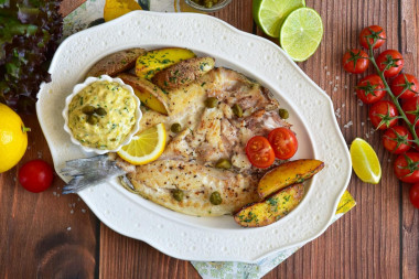 Филе дорадо на сковороде