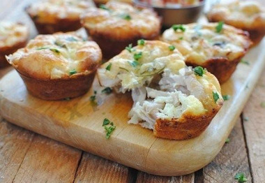 Курица в формочках для кексов