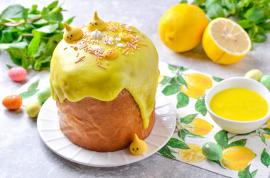 Лимонная глазурь для кулича