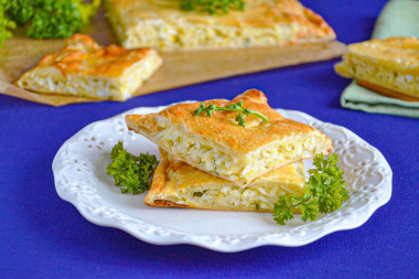 Слоеный пирог с рисом