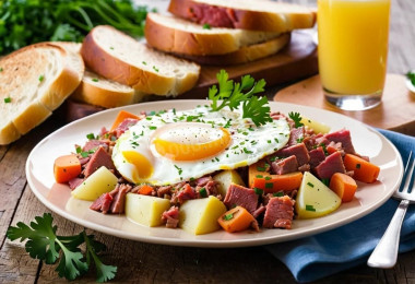 Ирландский Хэш из солонины  (Corned Beef Hash)