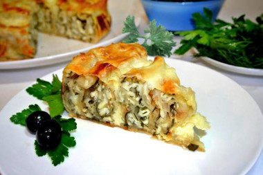 Улитка лавашная с брынзой и сметаной