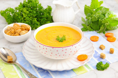 Суп пюре из моркови