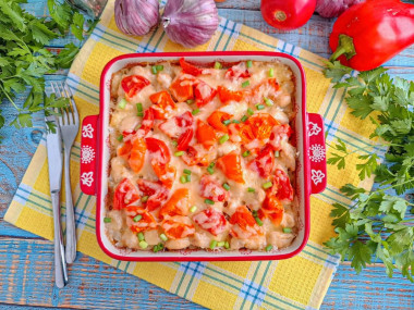 Сочная запеканка из макарон с курицей в духовке