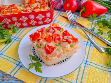 Сочная запеканка из макарон с курицей в духовке