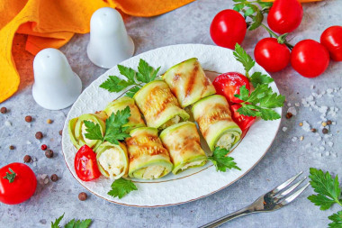 Рулетики кабачки сыр чеснок майонез