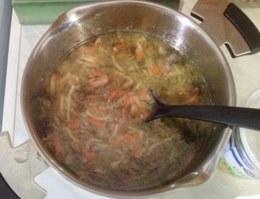 Суп из подосиновиков с лапшой