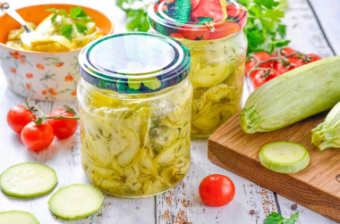 Быстрые маринованные кабачки мгновенного поедания