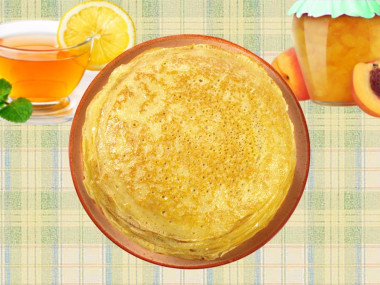 Заварные блины молочные с дырочками