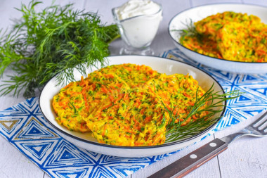 Оладьи из кабачков в духовке пышные