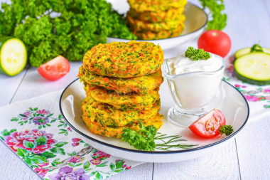 Оладьи из кабачков в духовке пышные