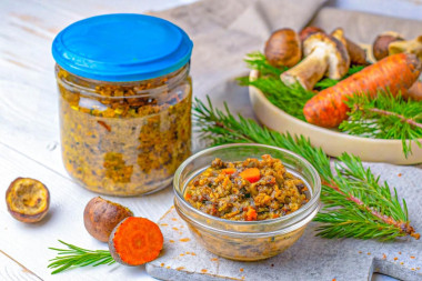 Грибная икра на зиму с морковью и луком