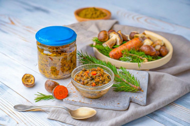 Грибная икра на зиму с морковью и луком
